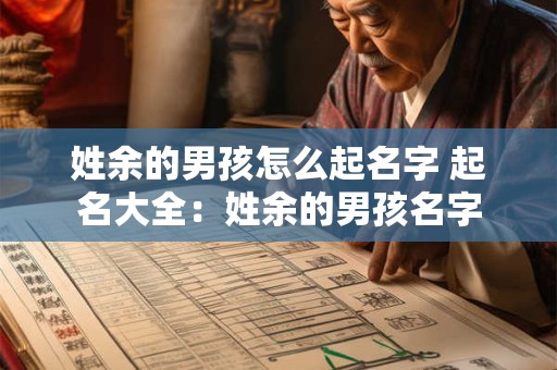姓余的男孩怎么起名字 起名大全：姓余的男孩名字