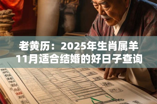 老黄历：2025年生肖属羊11月适合结婚的好日子查询