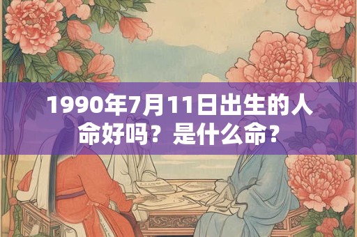 1990年7月11日出生的人命好吗？是什么命？