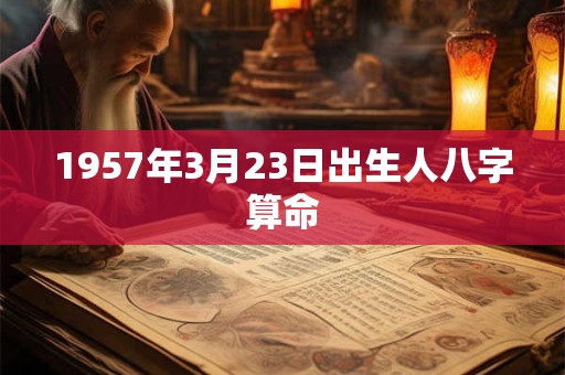 1957年3月23日出生人八字算命 1957年3月23日出生人八字算命