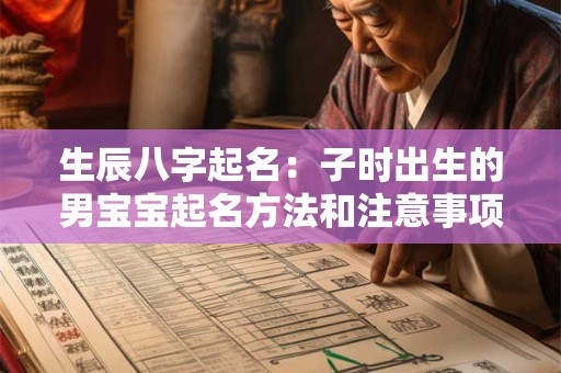 生辰八字起名：子时出生的男宝宝起名方法和注意事项