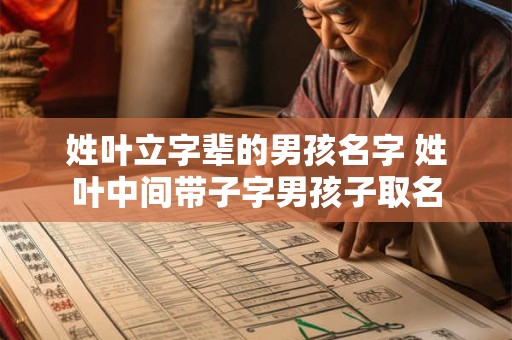 姓叶立字辈的男孩名字 姓叶中间带子字男孩子取名