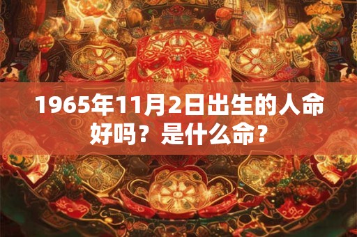 1965年11月2日出生的人命好吗？是什么命？
