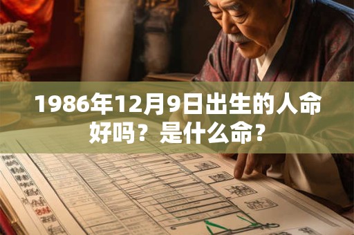 1986年12月9日出生的人命好吗？是什么命？