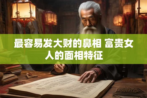 最容易发大财的鼻相 富贵女人的面相特征