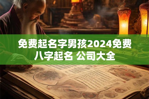 免费起名字男孩2024免费八字起名 公司大全
