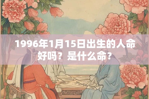 1996年1月15日出生的人命好吗？是什么命？
