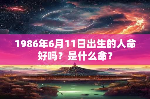 1986年6月11日出生的人命好吗？是什么命？