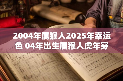 2004年属猴人2025年幸运色 04年出生属猴人虎年穿什么颜色衣服好