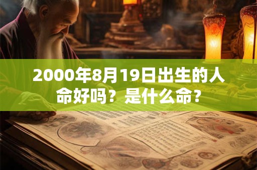 详细阅读:2000年8月19日出生的人命好吗?是什么命? 2000年8月19日出生的人命好吗?是什么命?