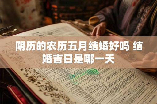 阴历的农历五月结婚好吗 结婚吉日是哪一天