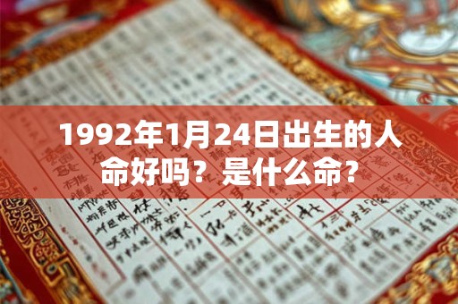 1992年1月24日出生的人命好吗？是什么命？