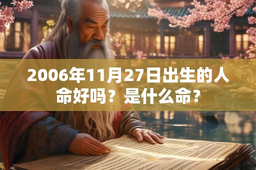 2006年11月27日出生的人命好吗？是什么命？