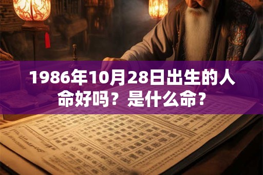 1986年10月28日出生的人命好吗？是什么命？