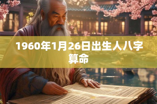 1960年1月26日出生人八字算命