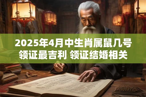 2025年4月中生肖属鼠几号领证最吉利 领证结婚相关讲究
