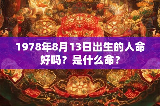 1978年8月13日出生的人命好吗？是什么命？