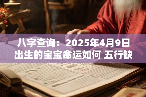 八字查询：2025年4月9日出生的宝宝命运如何 五行缺什么