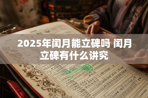 2025年闰月能立碑吗 闰月立碑有什么讲究