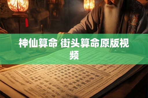 神仙算命 街头算命原版视频