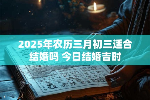 2025年农历三月初三适合结婚吗 今日结婚吉时 2025年农历三月初三适合结婚吗 今日结婚吉时