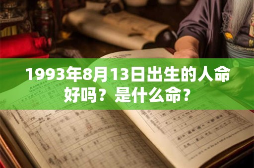 1993年8月13日出生的人命好吗？是什么命？