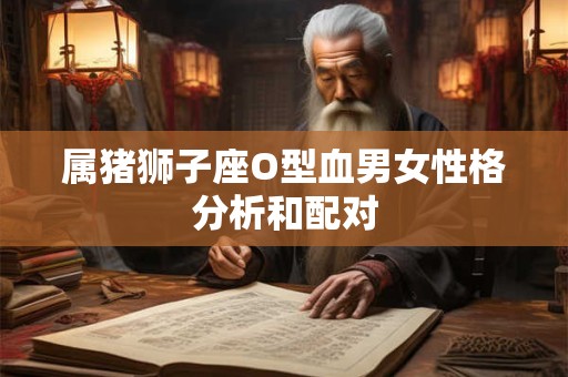 属猪狮子座O型血男女性格分析和配对