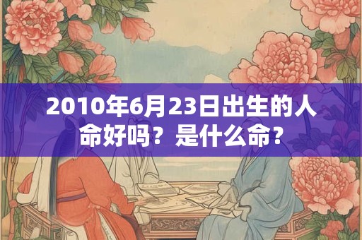 2010年6月23日出生的人命好吗？是什么命？