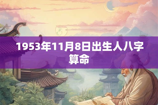 1953年11月8日出生人八字算命