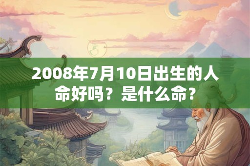 2008年7月10日出生的人命好吗？是什么命？