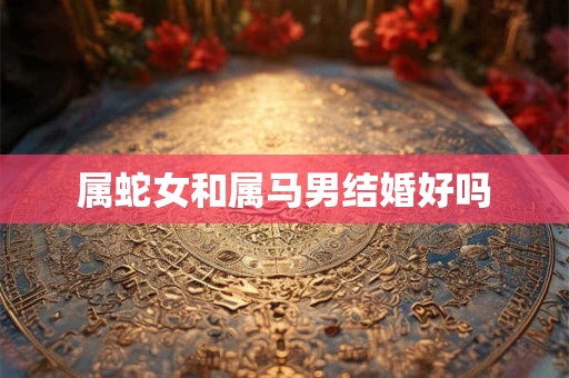 属蛇女和属马男结婚好吗