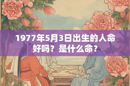 1977年5月3日出生的人命好吗？是什么命？