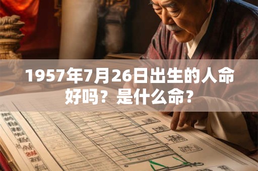 1957年7月26日出生的人命好吗？是什么命？