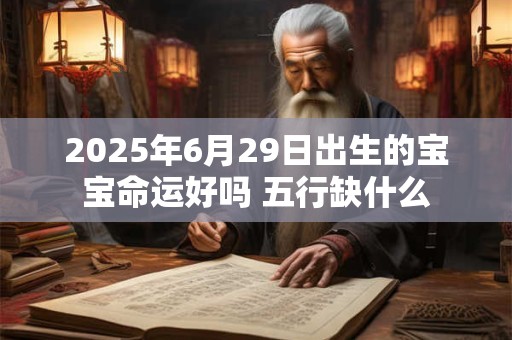 2025年6月29日出生的宝宝命运好吗 五行缺什么