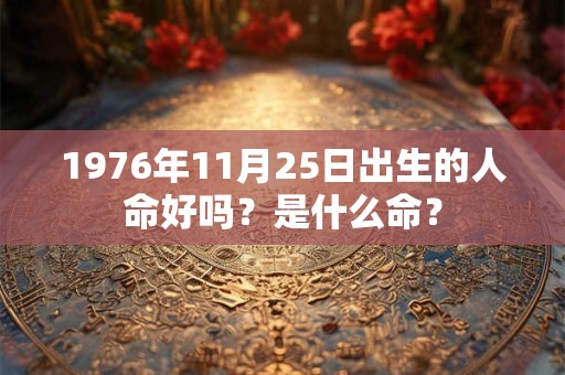 1976年11月25日出生的人命好吗？是什么命？