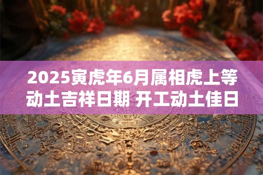 2025寅虎年6月属相虎上等动土吉祥日期 开工动土佳日