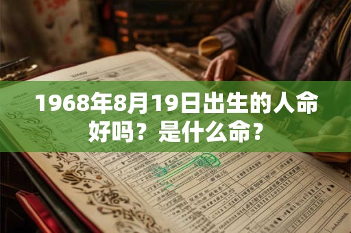 1968年8月19日出生的人命好吗？是什么命？