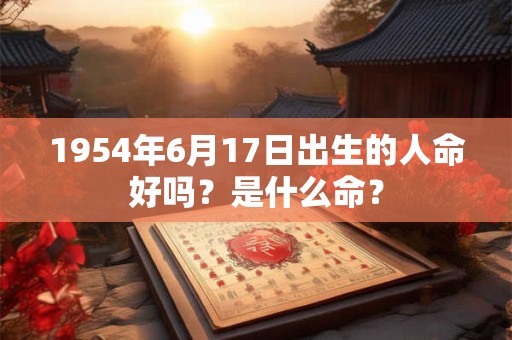 1954年6月17日出生的人命好吗？是什么命？