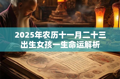 2026年农历十一月二十三出生女孩一生命运解析