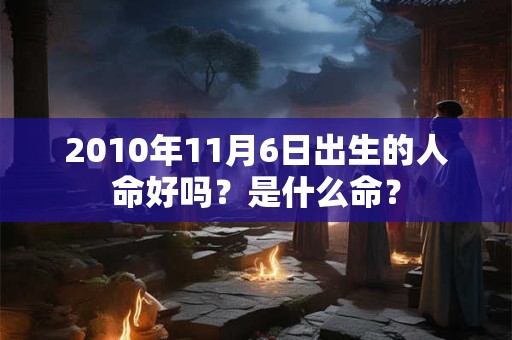 2010年11月6日出生的人命好吗？是什么命？