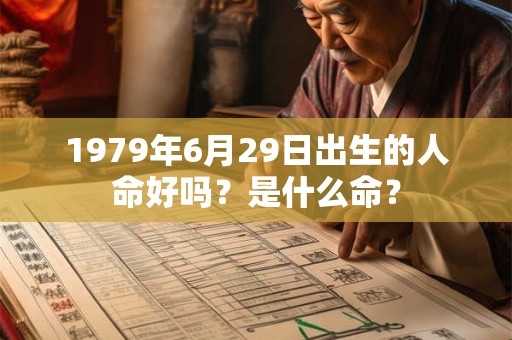 1979年6月29日出生的人命好吗？是什么命？