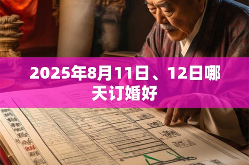 2025年8月11日、12日哪天订婚好
