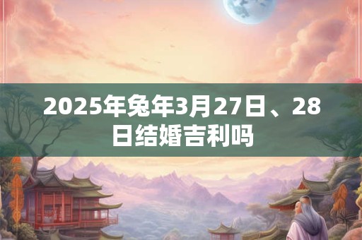 2025年兔年3月27日、28日结婚吉利吗