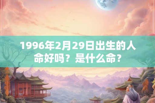 1996年2月29日出生的人命好吗？是什么命？