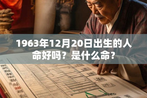 1963年12月20日出生的人命好吗？是什么命？