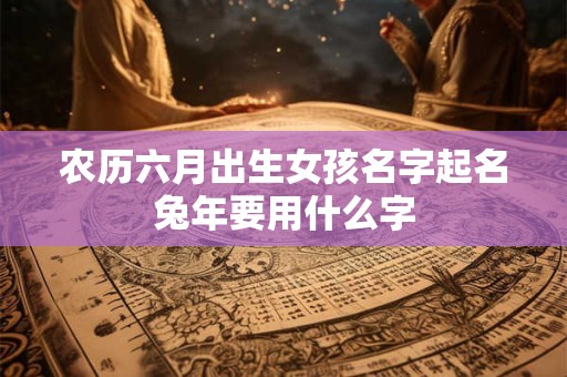 农历六月出生女孩名字起名兔年要用什么字