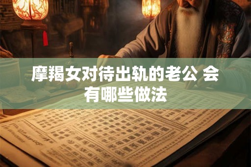 摩羯女对待出轨的老公 会有哪些做法