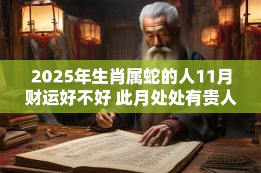 2025年生肖属蛇的人11月财运好不好 此月处处有贵人相助
