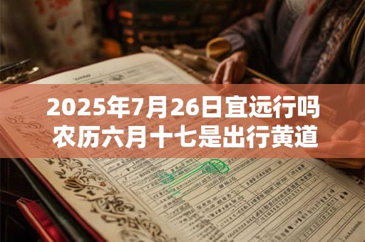 2025年7月26日宜远行吗 农历六月十七是出行黄道吉日吗