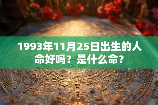 1993年11月25日出生的人命好吗？是什么命？